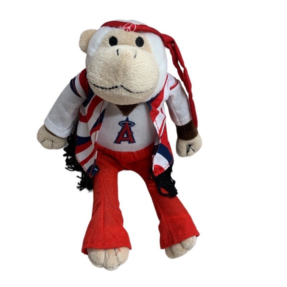 70's Hippy fringe Rally monkey plush 10" Los Angeles Angel's baseball